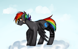 Size: 2700x1700 | Tagged: safe, artist:xanderserb, oc, oc only, pegasus, pony, full body, solo