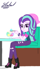 Size: 720x1280 | Tagged: safe, starlight glimmer, equestria girls, equestria girls specials, g4, my little pony equestria girls: mirror magic, eating, female, simple background, solo, white background