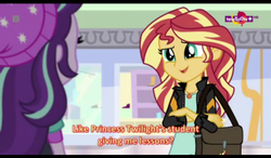 Size: 1024x600 | Tagged: safe, screencap, starlight glimmer, sunset shimmer, equestria girls, equestria girls specials, g4, my little pony equestria girls: mirror magic, discussion in the comments, geode of empathy, low quality, magical geodes, subtitles, teletoon