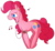 Size: 996x924 | Tagged: safe, artist:amazingmollusk, pinkie pie, earth pony, pony, g4, female, heavy metal, korn, music, music notes, open mouth, pie daily, simple background, solo, transparent background