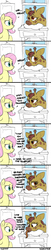 Size: 693x3417 | Tagged: safe, artist:selenophile, clementine, fluttershy, giraffe, pegasus, pony, fluttershy leans in, g4, comic, dialogue, funny, furry confusion, giraffes doing giraffe things, lidded eyes, lisp, long tongue, looking at each other, surprised, talking giraffe, text, the truth, tongue out