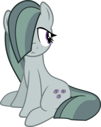 Size: 3556x4500 | Tagged: safe, artist:slb94, marble pie, earth pony, pony, g4, rock solid friendship, absurd resolution, cute, female, hair over one eye, shy, simple background, sitting, solo, transparent background