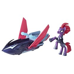 Size: 1500x1500 | Tagged: safe, tempest shadow, pony, unicorn, g4, my little pony: the movie, broken horn, female, guardians of harmony, hoof shoes, horn, irl, mare, photo, rearing, sky skiff, toy