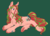 Size: 1246x900 | Tagged: safe, artist:jayrockin, oc, oc only, earth pony, pony, tiny sapient ungulates, commission, female, finger hooves, green background, mare, simple background, solo, unshorn fetlocks