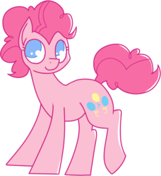 Size: 685x752 | Tagged: safe, artist:amazingmollusk, pinkie pie, earth pony, pony, g4, female, mane, pie daily, short hair, simple background, solo, transparent background