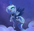 Size: 2260x2062 | Tagged: safe, artist:magnaluna, princess luna, alicorn, pony, g4, cheek fluff, chest fluff, cloud, crown, cute, ear fluff, female, fluffy, flying, high res, horn, horseshoes, jewelry, leg fluff, lunabetes, magic, mare, night, night sky, open mouth, open smile, peytral, regalia, s1 luna, shoulder fluff, sky, smiling, solo, spread wings, stars, wing fluff, wings