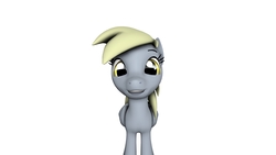 Size: 3840x2160 | Tagged: safe, artist:firesparky, derpy hooves, pony, g4, 3d, female, high res, simple background, solo, white background