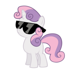 Size: 894x894 | Tagged: dead source, safe, artist:austiniousi, part of a set, sweetie belle, pony, g4, female, simple background, solo, sunglasses, transparent background, vector