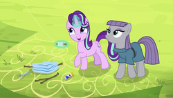 Size: 1920x1090 | Tagged: safe, screencap, maud pie, starlight glimmer, earth pony, pony, g4, rock solid friendship