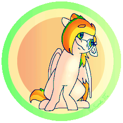 Size: 700x700 | Tagged: safe, artist:sandutita, oc, oc only, pegasus, pony, animated, female, frame by frame, gif, happy, mare, sitting, smiling, solo, sway