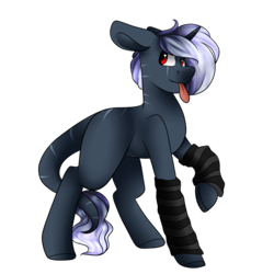 Size: 5000x5000 | Tagged: safe, artist:beashay, oc, oc only, oc:howling silver, pony, unicorn, absurd resolution, arm warmers, male, simple background, solo, stallion, tongue out, transparent background