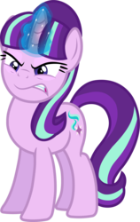 Size: 1208x1913 | Tagged: safe, artist:davidsfire, starlight glimmer, pony, unicorn, g4, angry, female, glowing horn, horn, magic, mare, simple background, solo, transparent background, vector