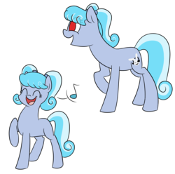 Size: 921x913 | Tagged: safe, artist:espeonna, oc, oc only, oc:bunny singer, earth pony, pony, happy, simple background, singing, smiling, solo, transparent background