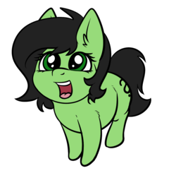 Size: 1140x1115 | Tagged: safe, artist:duop-qoub, oc, oc only, oc:filly anon, earth pony, pony, cute, ear fluff, female, filly, happy, looking up, mare, open mouth, simple background, smiling, solo, transparent background