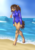 Size: 2838x4000 | Tagged: safe, artist:daf, oc, oc only, oc:latch, crab, earth pony, anthro, unguligrade anthro, angry, beach, clothes, curly hair, female, leotard, mare, ocean, one-piece swimsuit, seaweed, solo, story in the comments, swimsuit, wet mane, wetsuit