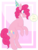 Size: 1035x1348 | Tagged: safe, artist:jaspering, pinkie pie, earth pony, pony, g4, bipedal, female, hat, i'm gay, lesbian, mare, party hat, solo, starry eyes, wingding eyes