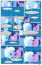 Size: 792x1224 | Tagged: safe, artist:dekomaru, trixie, twilight sparkle, pony, unicorn, comic:the greatest gift, g4, bed, comic, female, kiss on the lips, kissing, lesbian, mare, ship:twixie, shipping
