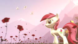 Size: 1920x1080 | Tagged: safe, artist:neondion60, roseluck, pony, g4, 3d, female, solo, source filmmaker