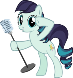 Size: 4899x5228 | Tagged: safe, artist:ironm17, coloratura, earth pony, pony, g4, absurd resolution, bipedal, dancing, female, hoof hold, looking at you, microphone, rara, simple background, singing, solo, transparent background, vector