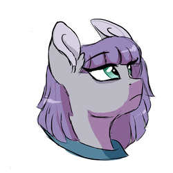 Size: 3000x3000 | Tagged: safe, artist:scarletskitty12, maud pie, earth pony, pony, g4, bust, clothes, female, high res, mare, simple background, solo, white background
