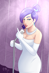 Size: 3079x4544 | Tagged: safe, artist:emberfan11, rarity, human, g4, clothes, dress, evening gloves, female, gloves, high res, humanized, long gloves, microphone, solo
