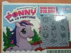Size: 640x480 | Tagged: dead source, safe, twilight sparkle, pony, g4, bootleg, fake, gambling, irl, lottery, mexico, photo, spanish, translated in the comments