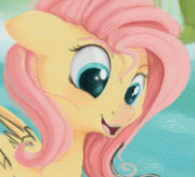 Size: 180x163 | Tagged: safe, artist:pucksterv, editor:techpony, fluttershy, duck, pegasus, pony, g4, animated, decapitated, decapitation, female, flutterduck, gif, nom, op is fluttershy, ponies eating meat, predation, solo, vore