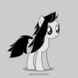 Size: 900x900 | Tagged: safe, artist:age3rcm, oc, oc only, pony, animated, commission, dancing, gif, gray background, grayscale, headbang, monochrome, show accurate, simple background, solo