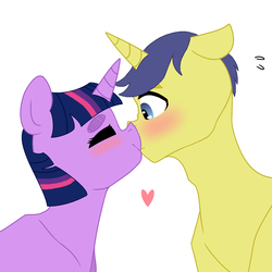 Size: 2000x2000 | Tagged: safe, artist:junetheicecat, comet tail, twilight sparkle, pony, g4, crack shipping, female, heart, high res, male, ship:cometlight, shipping, straight