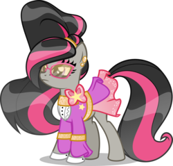 Size: 6000x5735 | Tagged: safe, artist:orin331, octavia melody, pony, dancerverse, g4, absurd resolution, alternate hairstyle, alternate universe, clothes, female, glasses, mare, simple background, solo, transparent background