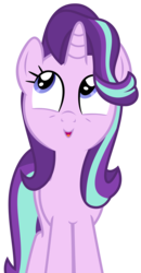 Size: 1538x2956 | Tagged: safe, artist:sketchmcreations, starlight glimmer, pony, unicorn, g4, rock solid friendship, cute, female, glimmerbetes, happy, looking up, mare, open mouth, simple background, solo, transparent background, vector