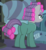 Size: 437x479 | Tagged: safe, screencap, maud pie, earth pony, pony, g4, my little pony: friendship is magic, rock solid friendship, butt, clothes, cropped, female, footed sleeper, hair curlers, mare, pajamas, pie sisters pajamas, plot, solo