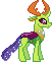 Size: 102x122 | Tagged: safe, artist:botchan-mlp, thorax, changedling, changeling, g4, animated, blinking, cute, gif, king thorax, male, pixel art, simple background, solo, standing, thorabetes, transparent background