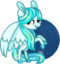 Size: 1130x1200 | Tagged: safe, artist:amberpone, oc, oc only, pegasus, pony, big ears, blue, commission, cutie mark, digital art, eyebrows, female, green eyes, hooves, long hair, long mane, long tail, mane, mare, original character do not steal, paint tool sai, painttoolsai, pegasister, rearing, simple background, smiling, solo, standing, tail, transparent background, unshorn fetlocks, wings