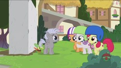 Size: 1920x1080 | Tagged: safe, screencap, apple bloom, chipcutter, scootaloo, sweetie belle, earth pony, pony, forever filly, g4, cutie mark crusaders