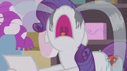 Size: 400x225 | Tagged: safe, screencap, rarity, pony, forever filly, g4, season 7, animated, crying, female, gif, loop, makeup, marshmelodrama, mascarity, ocular gushers, rarity being rarity, running makeup, solo