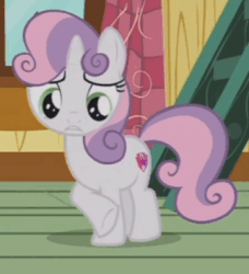 Size: 324x355 | Tagged: safe, screencap, sweetie belle, pony, forever filly, g4, animated, cropped, crossed hooves, female, gif, loop, solo