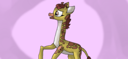 Size: 1006x467 | Tagged: safe, artist:mojo1985, clementine, giraffe, fluttershy leans in, g4, female, solo