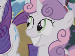 Size: 627x475 | Tagged: safe, screencap, sweetie belle, pony, forever filly, g4, animated, disappointed, female, gif, sigh