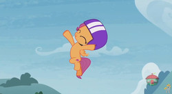 Size: 844x462 | Tagged: safe, screencap, scootaloo, pony, forever filly, g4, female, scootaloo can fly, solo