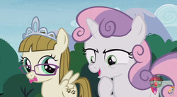 Size: 848x465 | Tagged: safe, screencap, sweetie belle, zippoorwhill, pony, forever filly, g4, dog toy, mouth hold