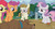 Size: 848x465 | Tagged: safe, screencap, apple bloom, ripley, scootaloo, sweetie belle, zippoorwhill, dog, pony, forever filly, g4, my little pony: friendship is magic, cutie mark crusaders