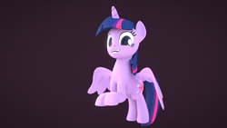 Size: 1920x1080 | Tagged: safe, artist:calliegreen, twilight sparkle, alicorn, pony, g4, 3d, blender, female, rearing, simple background, solo, twilight sparkle (alicorn)