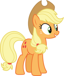 Size: 6001x7178 | Tagged: safe, artist:deratrox, applejack, earth pony, pony, buckball season, g4, .svg available, absurd resolution, female, freckles, grin, gritted teeth, hat, mare, ponytail, simple background, smiling, solo, transparent background, vector