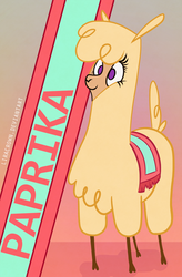 Size: 1438x2191 | Tagged: safe, artist:liracrown, paprika (tfh), alpaca, them's fightin' herds, community related, female, fluffy, solo, text