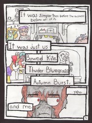 Size: 2446x3250 | Tagged: safe, artist:oatmeal155, oc, oc only, oc:cinnamon oats, pony, comic:oat.meal, comic, high res, oat.meal, rough draft, traditional art