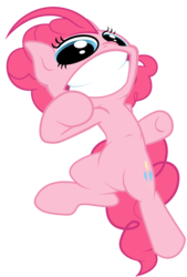 Size: 736x1086 | Tagged: safe, artist:misterdavey, pinkie pie, pony, smile hd, g4, blue eyes, female, pink mane, pink tail, simple background, solo, teeth, transparent background