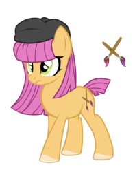 Size: 788x1000 | Tagged: safe, artist:symphstudio, oc, oc only, earth pony, pony, beret, cutie mark, female, mare, simple background, solo, transparent background