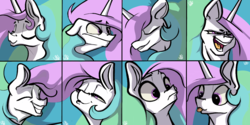 Size: 1152x576 | Tagged: safe, artist:greyscaleart, princess celestia, alicorn, pony, :p, bust, cute, cutelestia, emotions, expressions, eyes closed, facial expressions, faic, female, grin, happy, mare, mlem, portrait, smiling, solo, tongue out