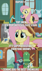 Size: 1920x3240 | Tagged: safe, edit, edited screencap, screencap, big daddy mccolt, fluttershy, rupert, pony, snake, fluttershy leans in, g4, engineer, engineer (tf2), mccolt family, meme, screencap comic, team fortress 2